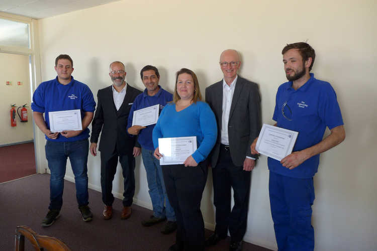 Milton Keynes Site (left to right): Ryan Mucha, Steve Matheron, Toni Cain, Nick Oliver and Josh Taylor.