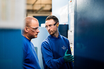 An engineer selecting a tool